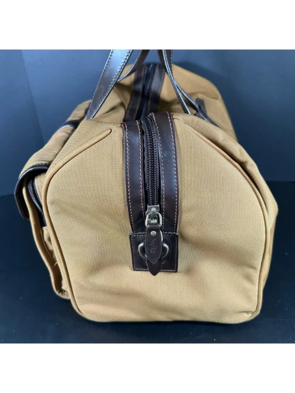 Vintage POLO Ralph Lauren Safari Canvas Leather Travel Bag Weekender Duffle